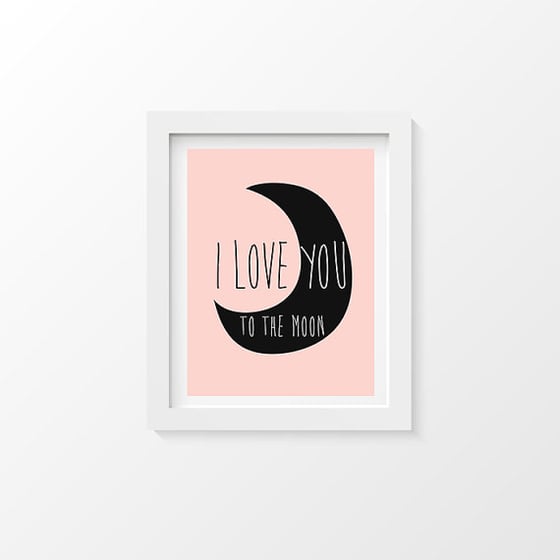 Image of Affiche "I love you to the moon"