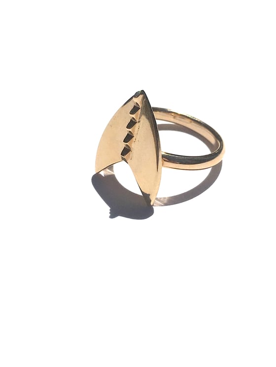 Image of 14k Gold Shield Ring