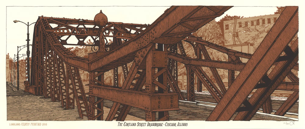 "The Cortland Street Drawbridge" • Limited Edition Art Print (9.5" x 24")
