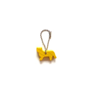Image of Anhänger und Halskette von COPAINCOPIN- Katze gelb