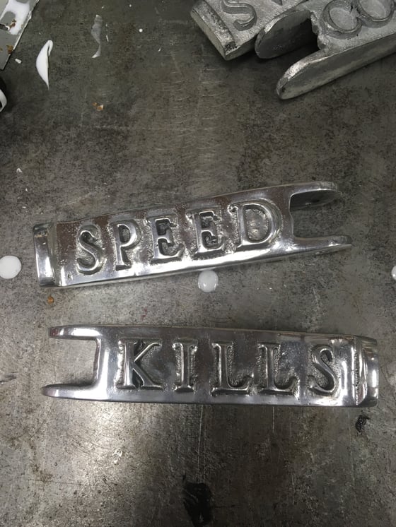 Image of Speed Kills Chopper footpegs!