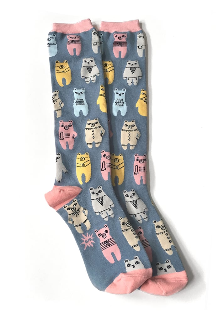 Image of Women’s Knee High Bear Socks