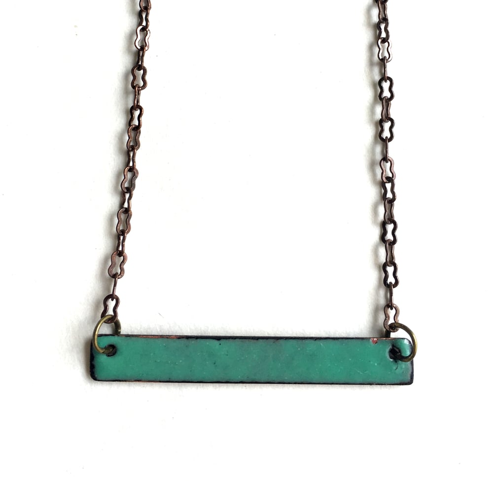 Image of White and Aqua Reversible Necklace