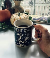 Image 1 of NIGHT OWL Ceramic Coffee Mug, Vintage Flair