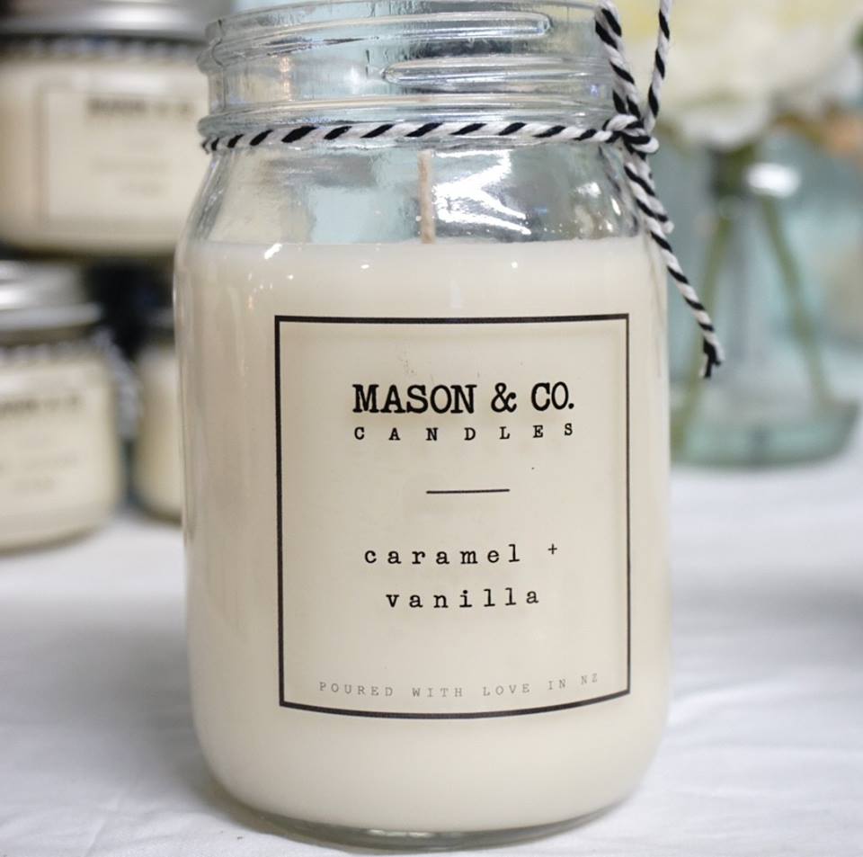 large mason jars / mason & co. candles