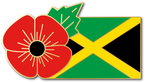Image of JAMAICA FMN Poppy/Flag Combo Medal (28mm x 15.5mm)