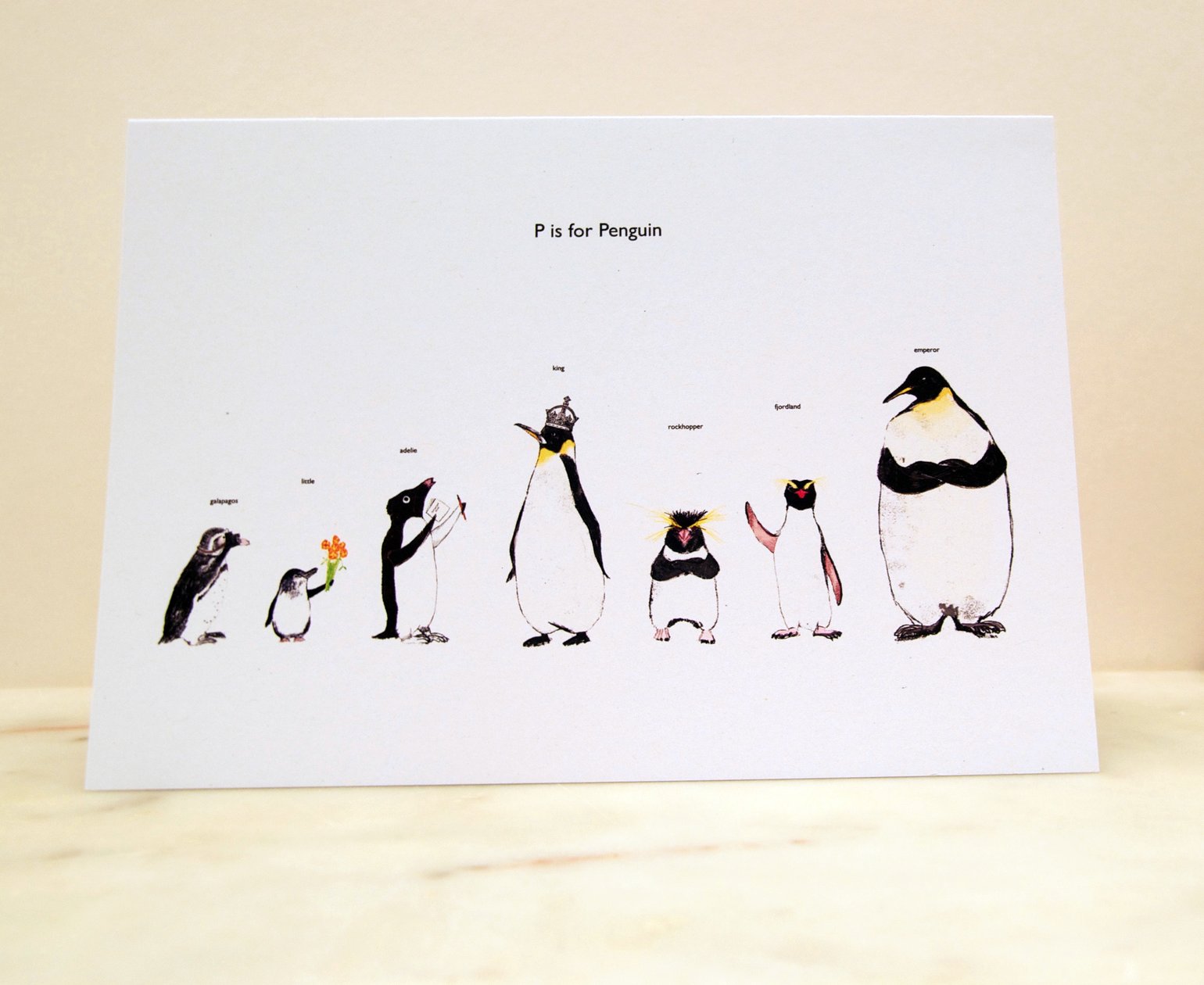 Image of P is for Penguin Card