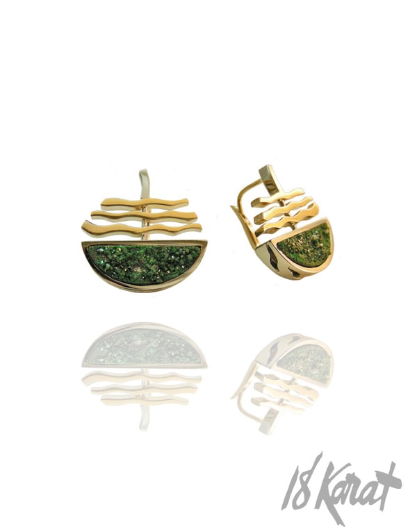 Gail's Uvarovite Earrings - 18Karat Studio+Gallery
