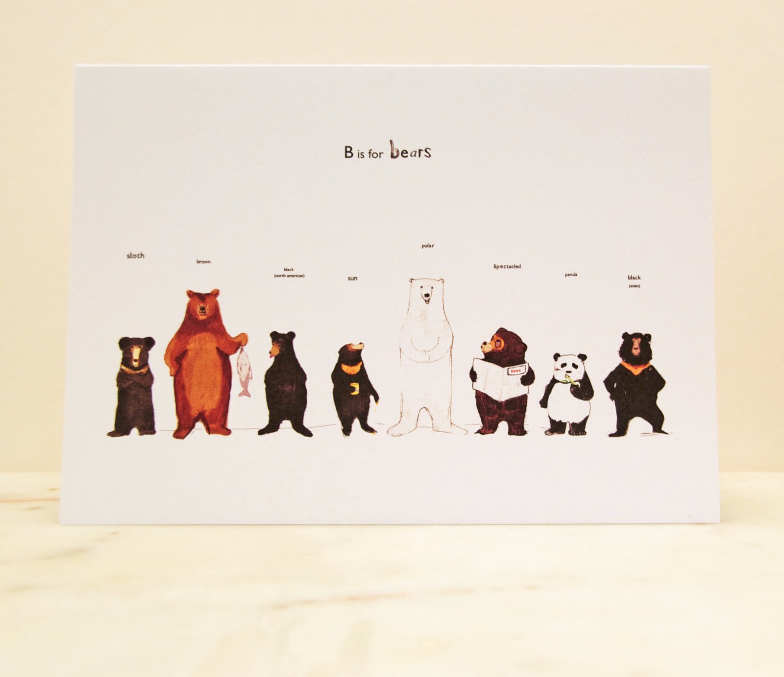 B Is For Bears Card | Eïghtbear