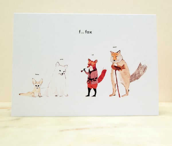 Image of F is for Fox Card