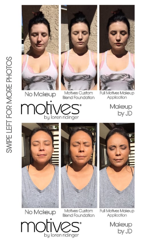 Image of Motives Custom Blend Foundation Consolation and Motives Makeup Applicaion