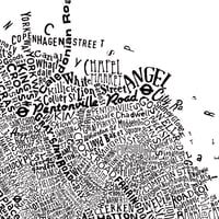 Image 5 of Typographic Street Map Of Central London (White)