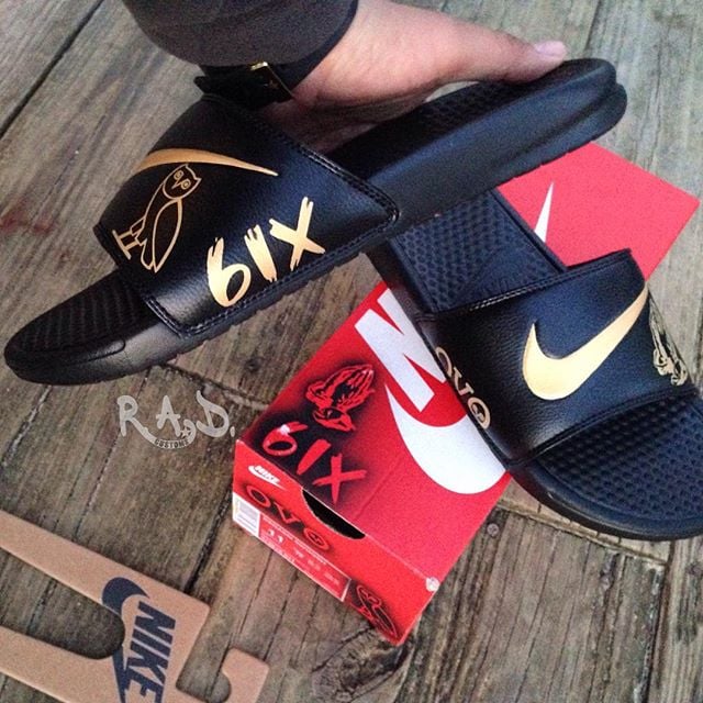 Rad Customs — OvO Custom Nike slippers