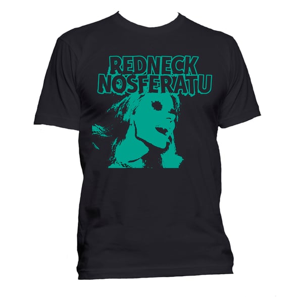 Image of Vampire Girl T-shirt (Glow in the dark green on black)