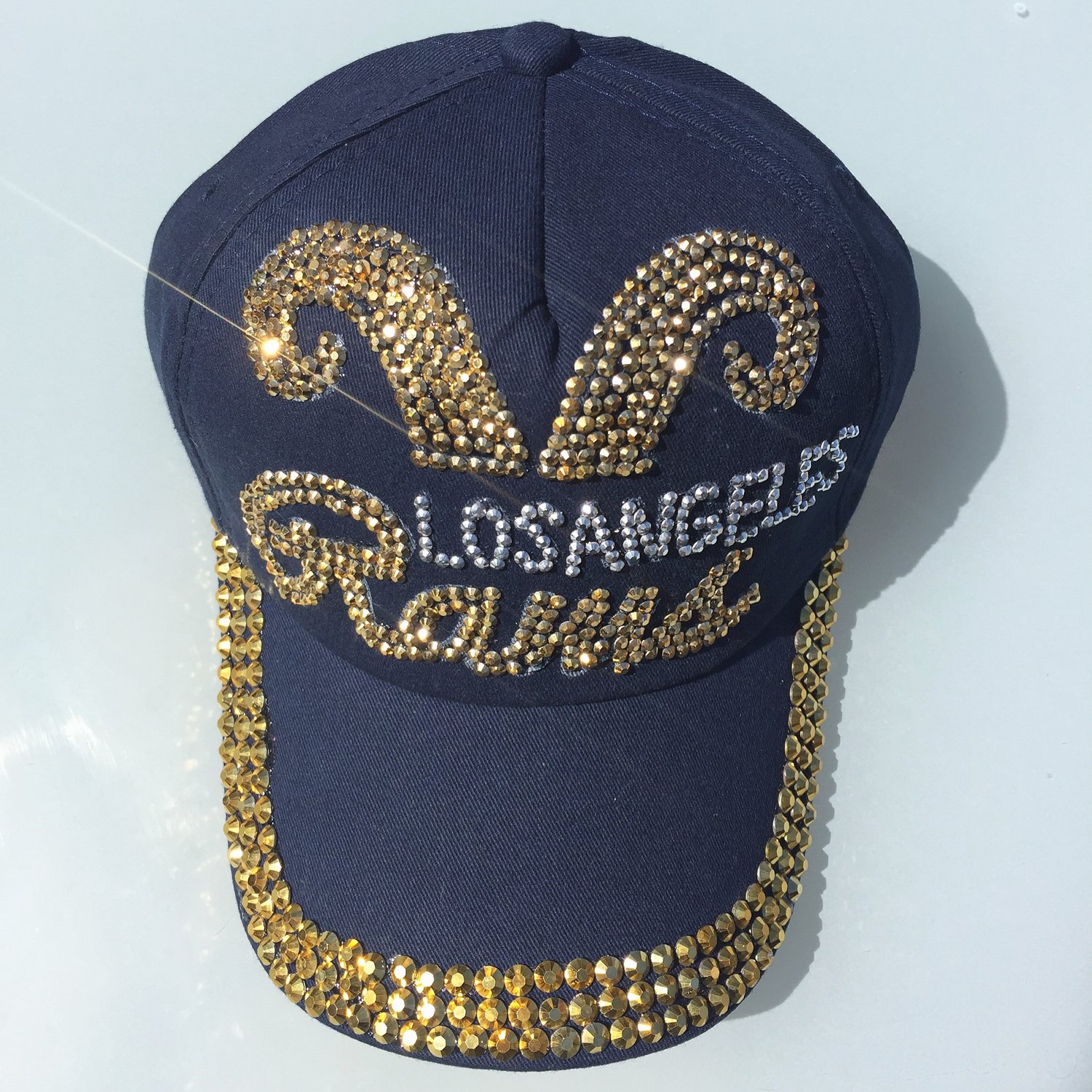 Image of Los Angeles Rams Rhinestone Trucker Cap - Horns