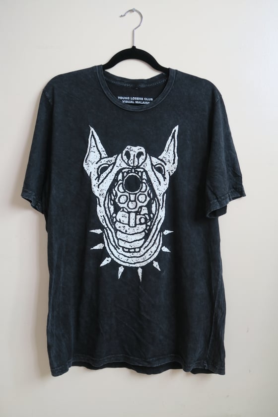 Image of YLC x Visual Malaise Dog Shirt (Black Mineral Wash)