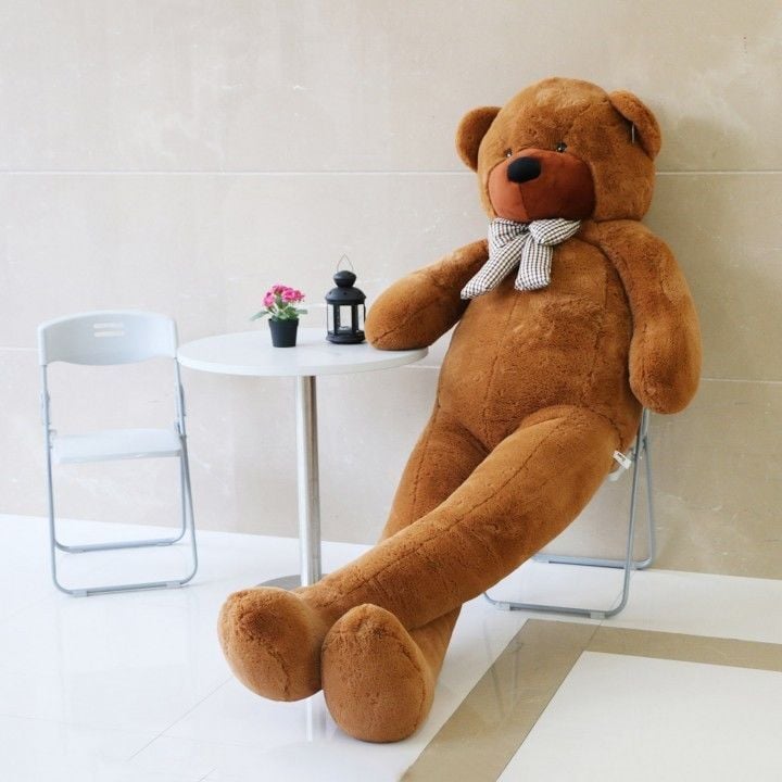 Image of Joyfay® Giant Teddy Bear 91" 230cm Brown Jumbo Stuffed Plush Toy Valentine Gift