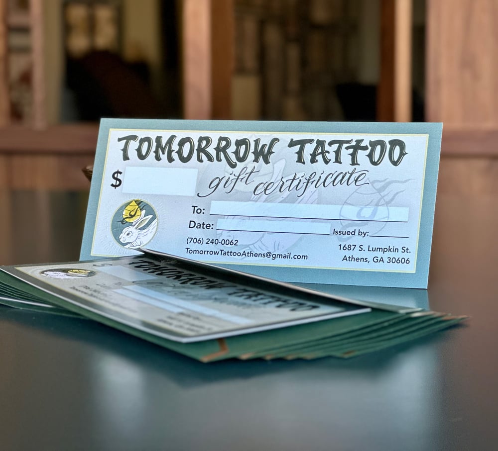 Image of Tattoo Gift Certificate
