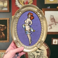 Image 1 of Lavender lady embroidery