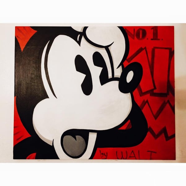 Image of "Classic Shocked Mickey" Original Painting