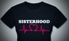 Sisterhood Breast Cancer Awareness T-Shirt- Black
