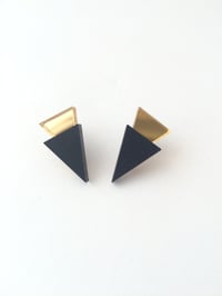 Image 5 of Náušnice / Earrings Mini Tria - Black n mirror