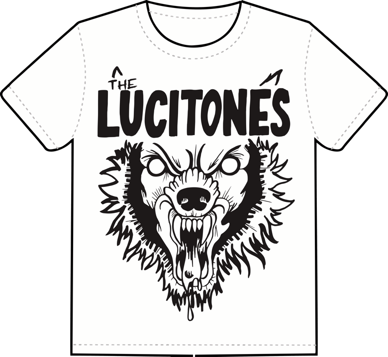 Image of Lucitones "Wolf" White TEe