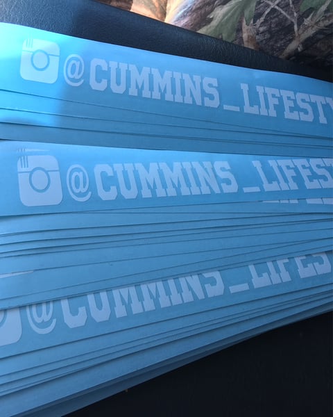 Image of CUMMINS_LIFESTYLE Instagram decal