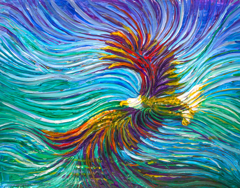 Image of Spirit Eagle Energy Painting - Giclee Print
