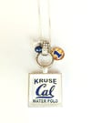 Cal Berkeley Water Polo - Square glass tile necklace
