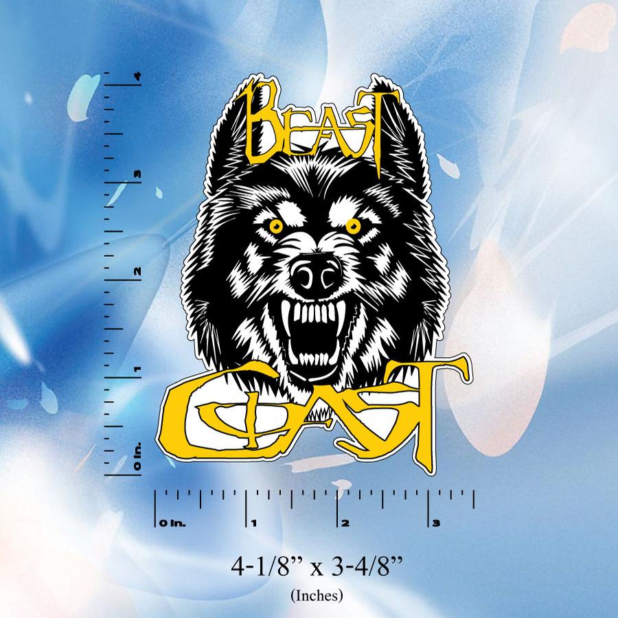 Image of Beast Coast Stickers // Digital Printed Vinyl Decal // T-Rex // Wolf // Yeti // Bear //