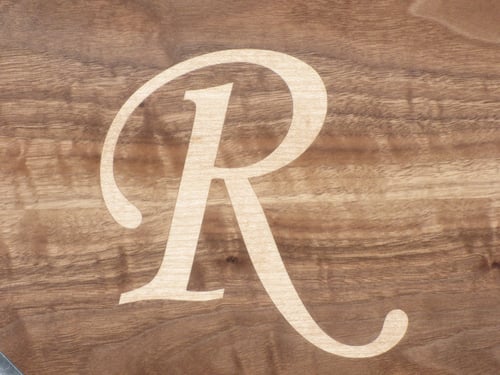 Image of Serving Board with Personalized Initial Inlay