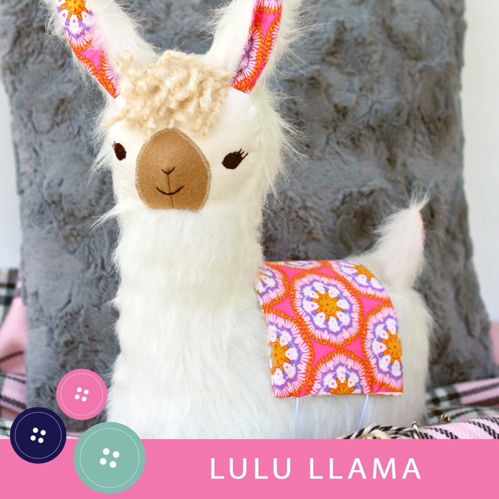 Image of LuLu Llama Pillow PDF Sewing Pattern