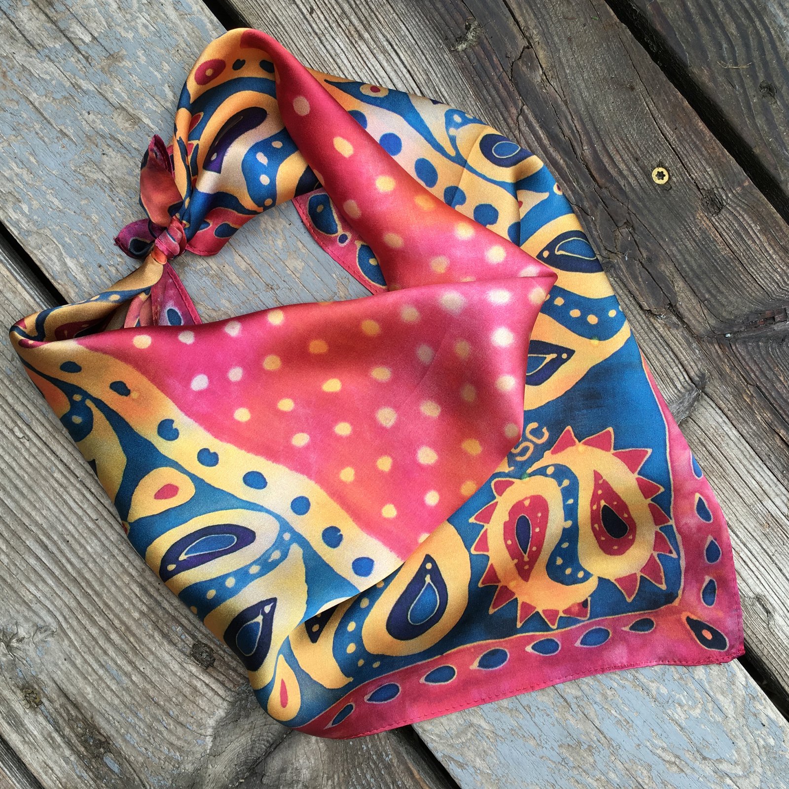 Silk Bandanas - Prints of handpainted designs / Inspired Wild Designs