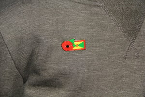 Image of GRENADA FMN Poppy/Flag Combo Medal (28mm x 15.5mm)