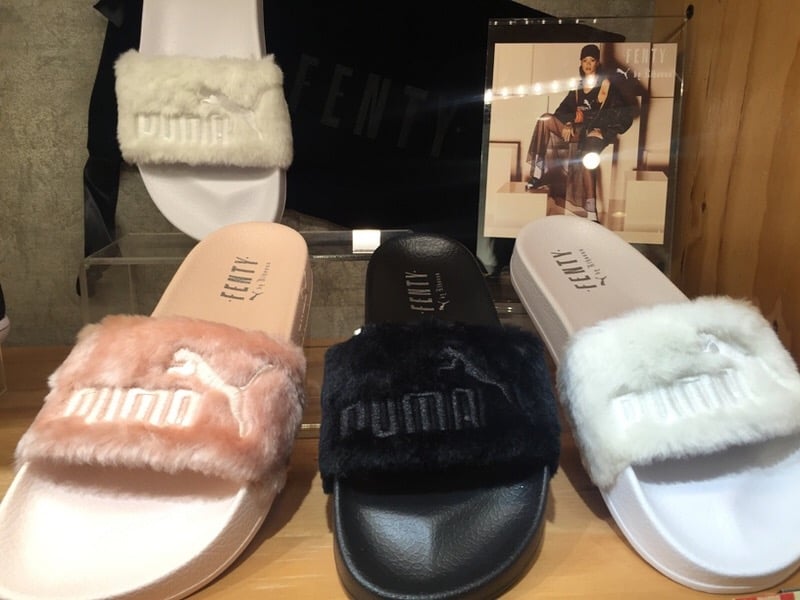 fenty fur slippers