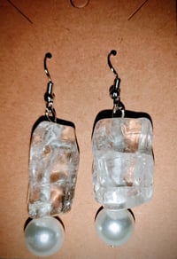 Image 1 of Crystal and Pearl Earrings