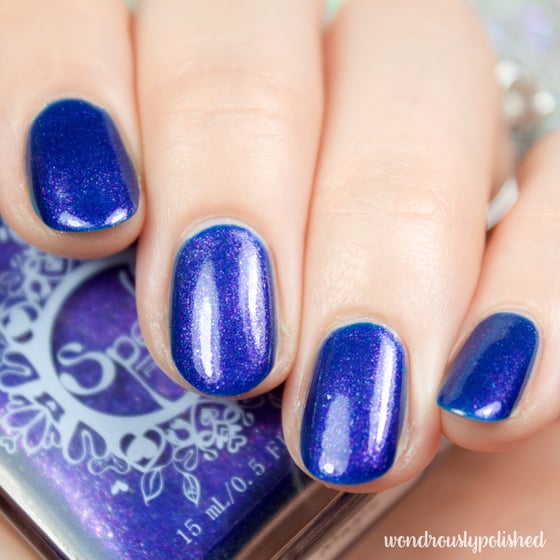 Image of ~Summer Nights Like Magic~ deep royal blue-violet duochrome nail polish!