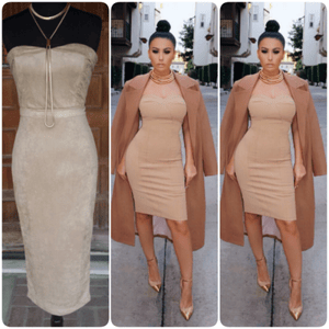 Image of khloe Suede Dress