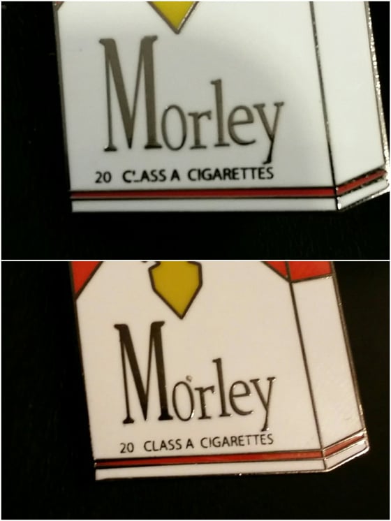 Image of Morley Cigarettes Pin (imperfections)