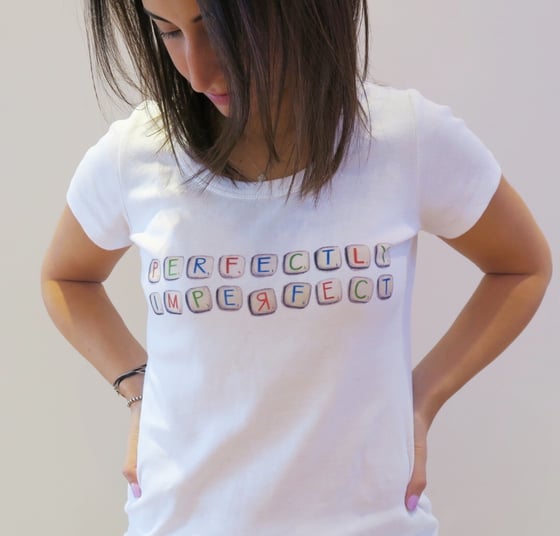 Image of Perfectly Imperfect - Ladies Tee in White