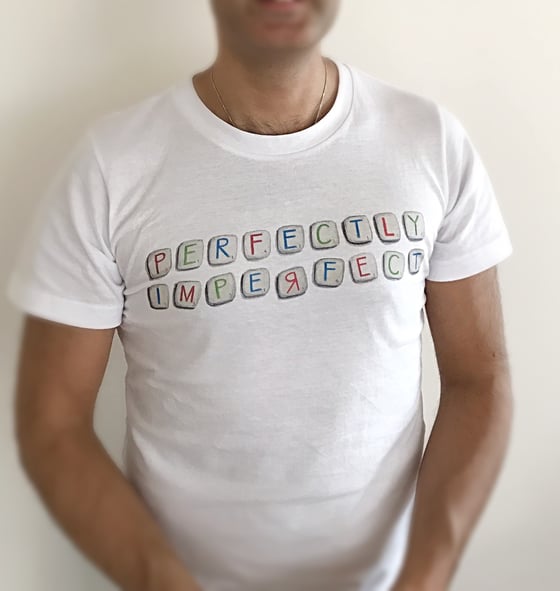 Image of Perfectly Imperfect - Mens Tee in White