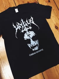 Image 1 of Godless tattooing shirt.