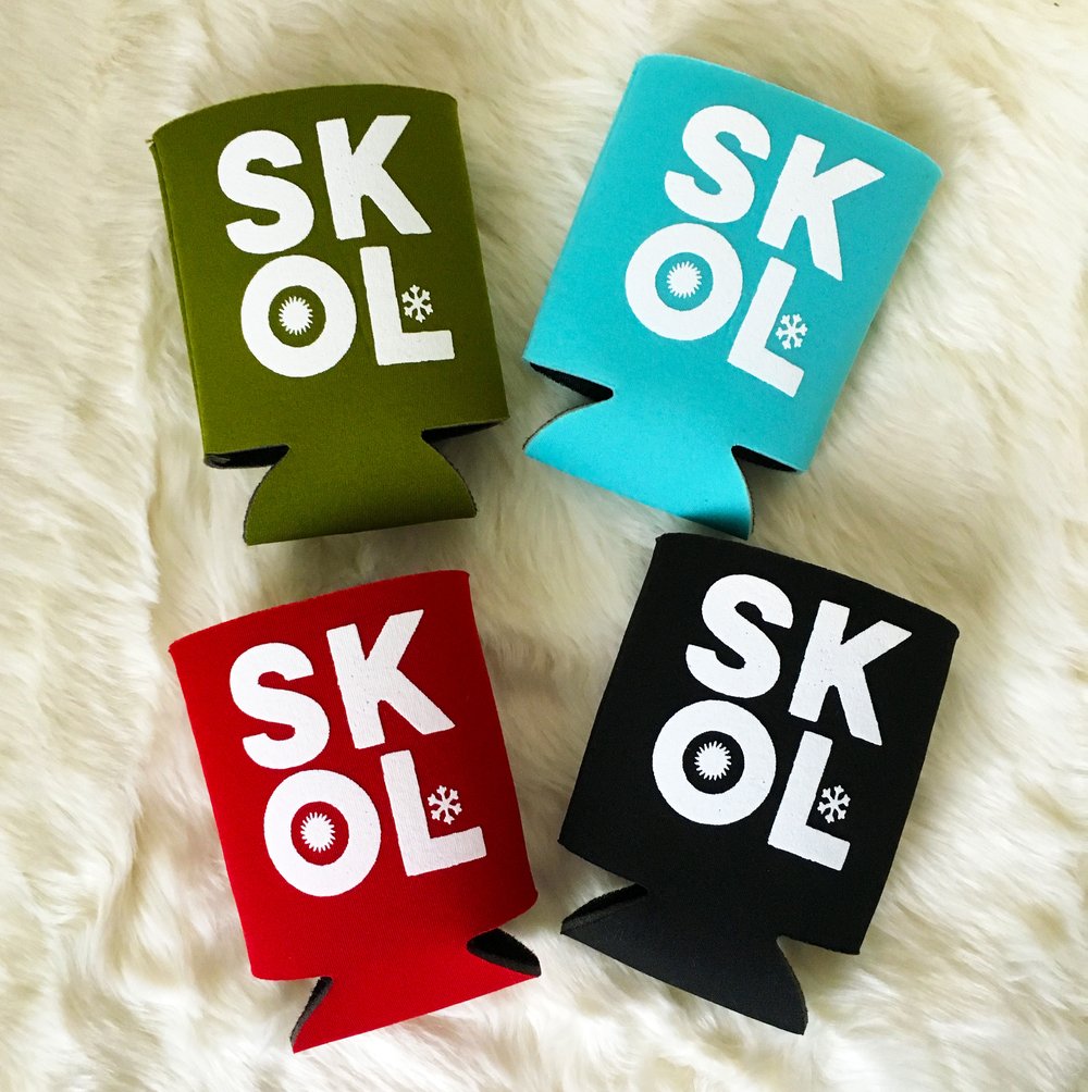 SKOL screen-printed can cooler-4 color choices