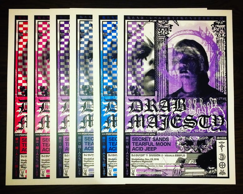 Image of Drab Majesty concert poster