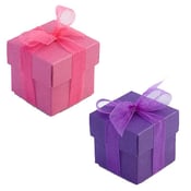 Image of Hot Pink & Hot Purple Silk Square box 