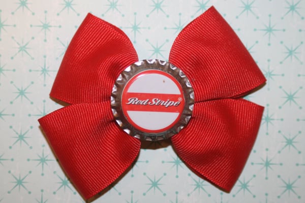 Image of Red Stripe Bow