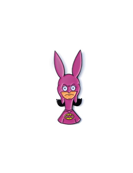 Image of Pink Louise Belcher Batgirl Pin