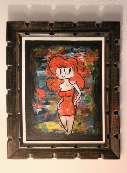 Image of Framed Painting - Vermillion For The Win