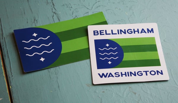 Image of Bellingham Flag Sticker 2-Pack